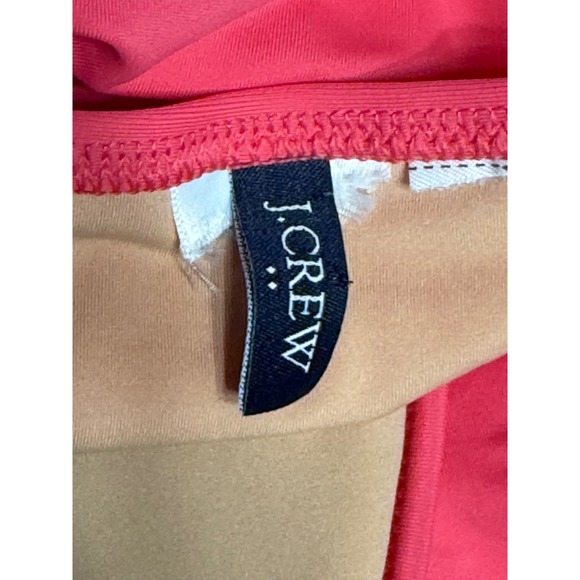 J.Crew Women's Medium Pink Ruffle V-Neck One-Piece Swimsuit Adjustable Straps - Picture 3 of 4